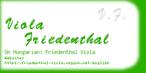 viola friedenthal business card